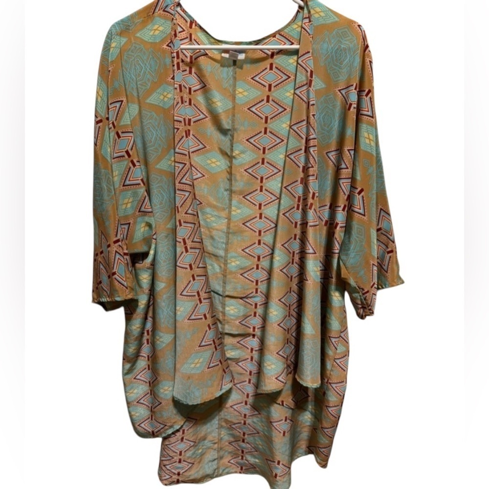 LuLaRoe Kimono Cardigan Open Front Lindsay Silky Feel Sz L